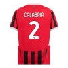 Camisola AC Milan Calabria 2 Criança 1º Equipamento 2024-25 Manga Curta